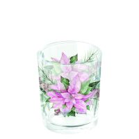 Weihnachten Teelichthalter Pink poinsettia...