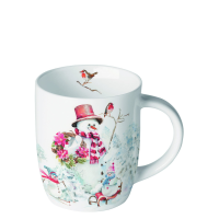 Weihnachten Becher 0,2 l Sporty snowmen  Schneeman...