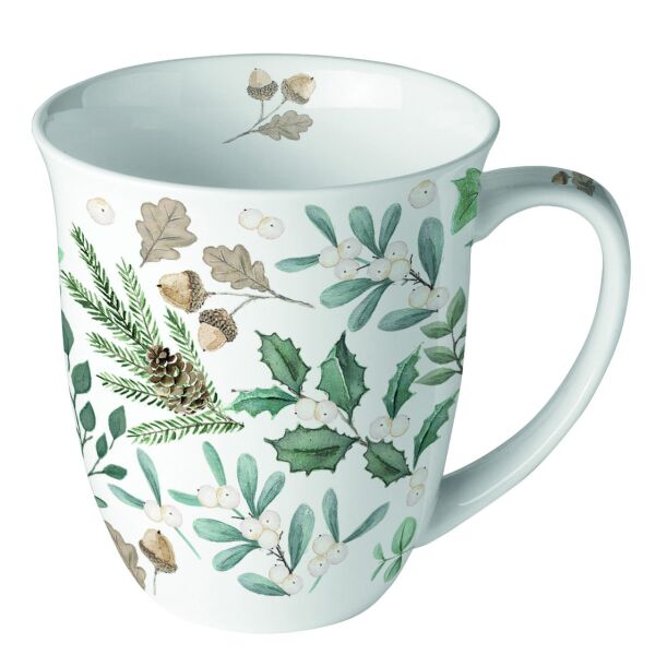Weihnachten Becher 0,4 l Collection of leaves  Herbstlaub Weihnachtslaub