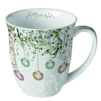 Weihnachten Becher 0,4 l Floral Christmas grey...