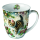 Weihnachten Becher 0,4 l Cute cat in the snow  Katze Schnee Tannenzapfen Ilex