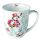 Weihnachten Becher 0,4 l Sporty snowmen  Schneeman Skifahren Rodeln