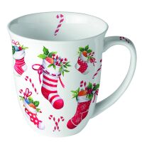 A-2026 Weihnachten Becher 0,4 l X-Mas stockings white...