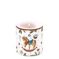Weihnachten Kerze klein Ø 7,5 cm x 9 cm Classic...