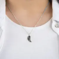 Grußkarte Soulmate mit Halskette Edelstahl Silber und Umschlag Best friend & soulmate Engelsrufer