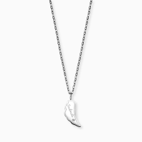 Grußkarte Soulmate mit Halskette Edelstahl Silber und Umschlag Best friend & soulmate Engelsrufer