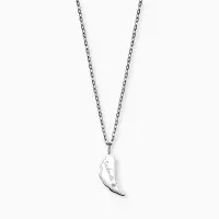 Grußkarte Soulmate mit Halskette Edelstahl Silber und Umschlag Best friend & soulmate Engelsrufer