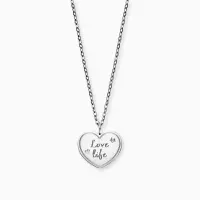 Grußkarte Love mit Halskette Edelstahl Silber und Umschlag Engelsrufer be in love