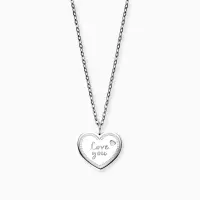 Grußkarte Love you mit Halskette Edelstahl Silber...