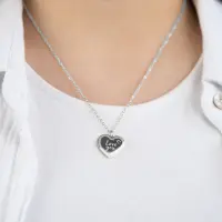 Grußkarte Love you mit Halskette Edelstahl Silber und Umschlag Engelsrufer always together never apart
