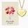 Grußkarte Love you mit Halskette Edelstahl Gold und Umschlag Engelsrufer always together never apart