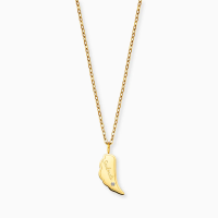 Grußkarte Soulmate mit Halskette Edelstahl Gold und Umschlag Best friend & soulmate Engelsrufer