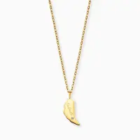 Grußkarte Soulmate mit Halskette Edelstahl Gold und Umschlag Best friend & soulmate Engelsrufer