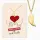 Grußkarte Soulmate mit Halskette Edelstahl Gold und Umschlag Best friend & soulmate Engelsrufer