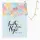 Grußkarte Faith Love Hope mit Halskette Edelstahl Gold und Umschlag Engelsrufer believe in you