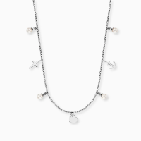 Grußkarte Faith Love Hope mit Halskette Edelstahl Silber und Umschlag Engelsrufer believe in you