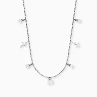 Grußkarte Faith Love Hope mit Halskette Edelstahl Silber und Umschlag Engelsrufer believe in you