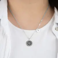 Grußkarte Carpe diem mit Halskette Edelstahl Silber...