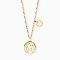 Grußkarte Ocean Wal mit Halskette Edelstahl Gold und Umschlag Engelsrufer Free like the ocean WWF