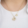Grußkarte Ocean Wal mit Halskette Edelstahl Gold und Umschlag Engelsrufer Free like the ocean WWF