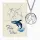 Grußkarte Ocean Wal mit Halskette Edelstahl Silber und Umschlag Engelsrufer Free like the ocean WWF