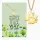 Grußkarte Happiness mit Halskette Edelstahl Gold und Umschlag Engelsrufer not a destination a way of life