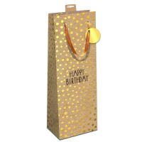 6 Geschenktaschen Flaschenformat Bottle Happy Birthday...