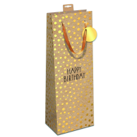 6 Geschenktaschen Flaschenformat Bottle Happy Birthday...
