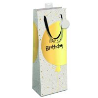 6 Geschenktaschen Flaschenformat Bottle Happy BirthdayUVP...