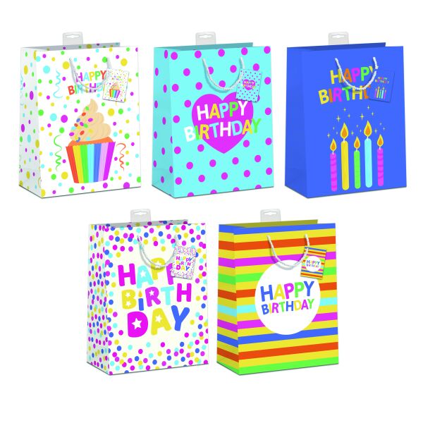 10 Geschenktaschen A4 Format large Happy Birthday UVP € 25 pro Tüte € 2,50 Bundle Set Geschenktüten