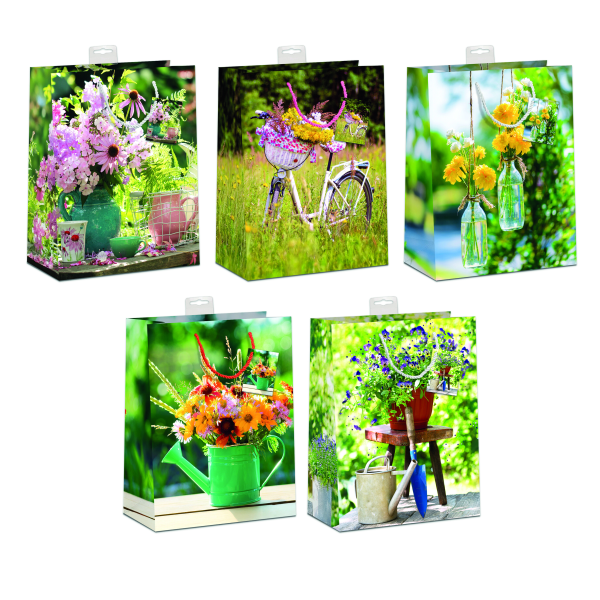10 Geschenktaschen A4 Format large florale Motive UVP € 25 pro Tüte € 2,50 Bundle Set Geschenktüten