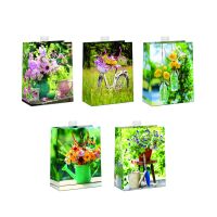 10 Geschenktaschen A5 Format medium florale Motive UVP...