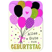 Geburtstag Alles Gute Luftballons Glückwunschkarte...