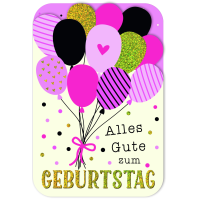 Geburtstag Alles Gute Luftballons Glückwunschkarte...