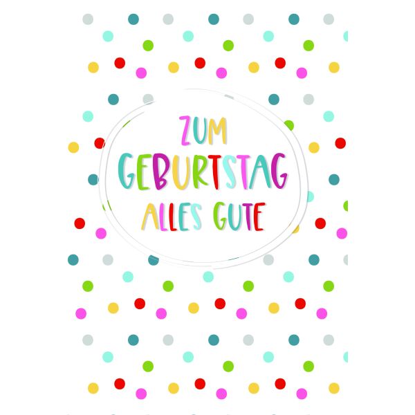 Geburtstag Alles Gute Punkte Glückwunschkarte mit Umschlag