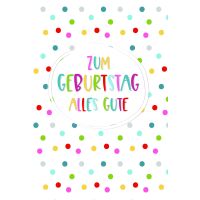 Geburtstag Alles Gute Punkte Glückwunschkarte mit...