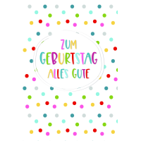 Geburtstag Alles Gute Punkte Glückwunschkarte mit...