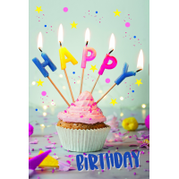 Geburtstag Happy Birthday Kerzen Törtchen...
