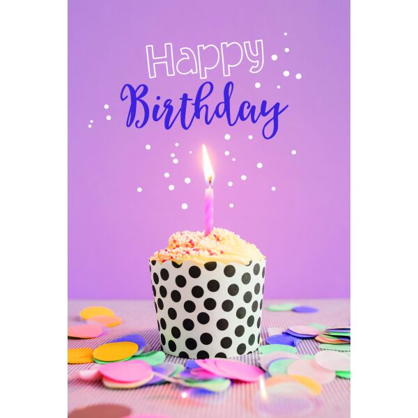 Geburtstag Happy Birthday Törtchen Glückwunschkarte mit Umschlag