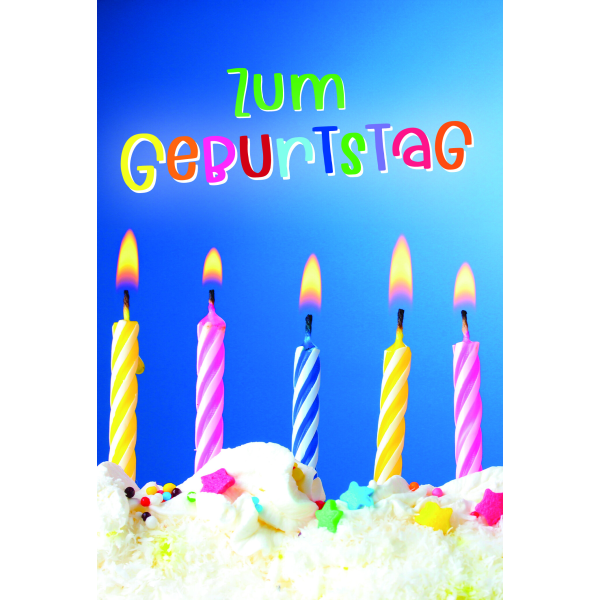 Geburtstag Kerzen Zum Geburtstag Glückwunschkarte mit Umschlag