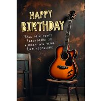Geburtstag Hobby Musik Gitarre Spruch...