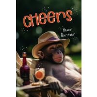 Geburtstag Cheers Happy Birthday Affe...