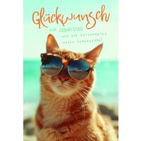 Geburtstag Glückwunsch Katze mit Sonnenbrille...