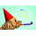 Geburtstag Alles Gute Hund mit Tröte Glückwunschkarte mit Umschlag
