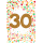 30. Geburtstag mit Goldfolie und Glitzer-Applikation Glückwunschkarte mit Umschlag
