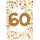60. Geburtstag mit Goldfolie und Glitzer-Applikation Glückwunschkarte mit Umschlag