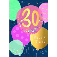 30. Geburtstag Zahl in Luftballons Alles Gute...