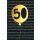 50. Geburtstag schwarz-gold Zahl in Luftballon Goldfolie Glückwunschkarte mit Umschlag