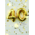 40. Geburtstag Happy Birthday goldene Zahl Glitter Glückwunschkarte mit Umschlag