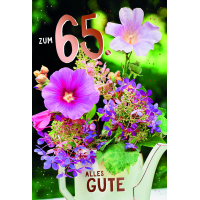 65. Geburtstag Alles Gute Blumen Glückwunschkarte...